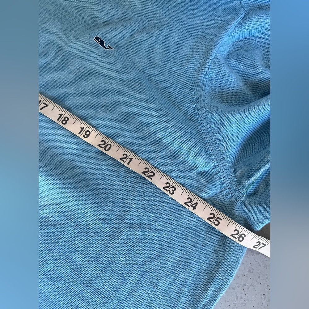 Vineyard Vines Mens XL Cotton Pullover Sweater Blue V-Neck‎ Preppy Classic Knit - Picture 6 of 8